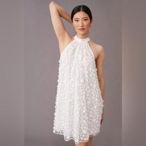 Eva Sarto Halter swing midi dress with bow